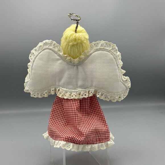 Vtg Sandra Claus Shoppe Christmas Tree Topper Stocking Angel  Kitschy Country - Picture 3 of 9